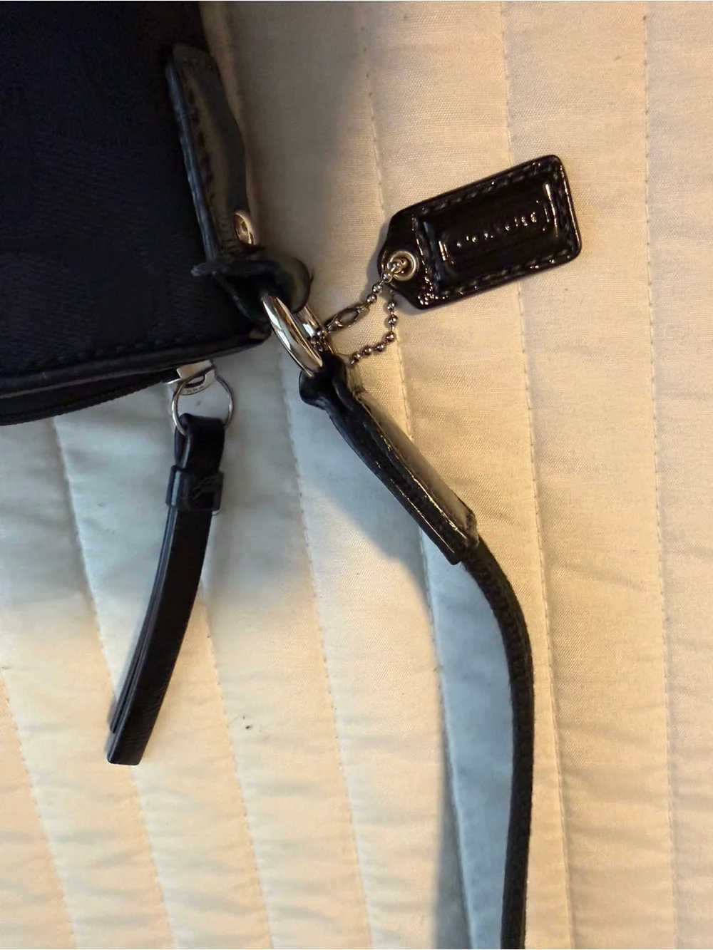 Coach Black Signature Crossbody Pouch